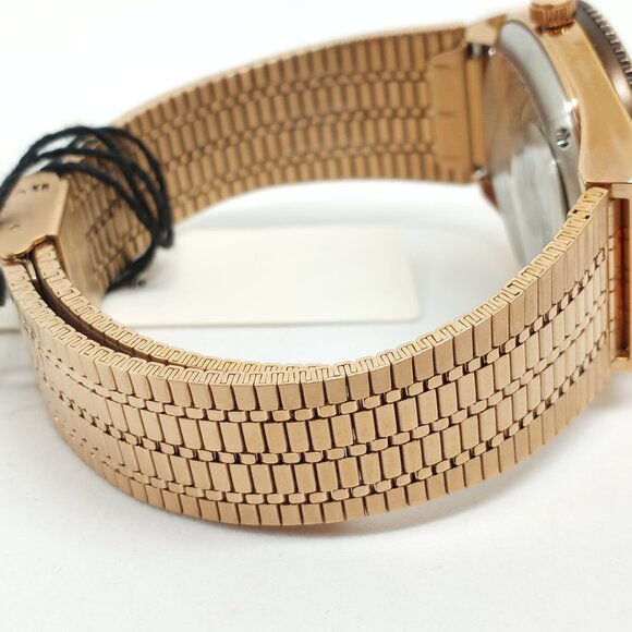 Timex Q Re-issue TW2U95700VQ Unisex 35mm Rose Gold S/Steel Day / Date Watch NWT - Picture 7 of 11